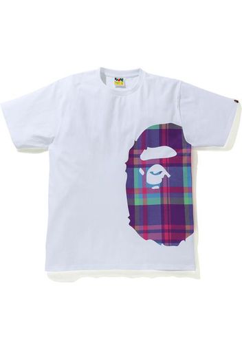 BAPE Check Side Big Ape Head Tee White/Purple