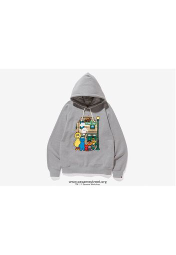 BAPE x Sesame Street Pullover Hoodie Grey