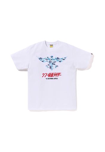 BAPE x Shin Kamen Rider Shocker Emblem Tee White Blue