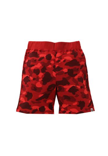 BAPE Color Camo Sweat Shorts (SS21) Red