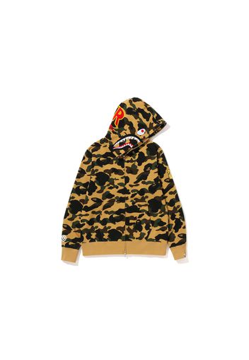 BAPE 1st Camo 2nd PONR Shark Full Zip Hoodie Yellow