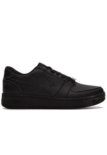 A Bathing Ape Bape Sta Low Black Leather 20th Anniversary