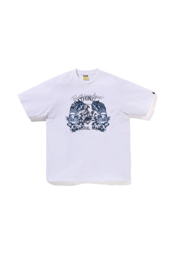 BAPE Japanese Tattoo On General Tee White