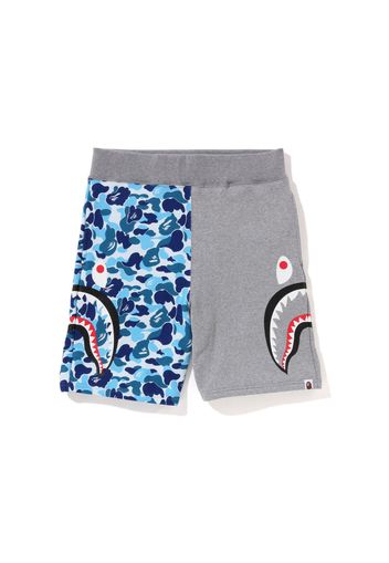 BAPE ABC Camo Side Shark Sweat Shorts Blue/Grey