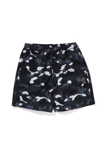 BAPE City Camo Ape Head One Point Beach Shorts Black