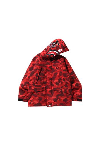 BAPE Color Camo Shark Snowboard Down Jacket Red