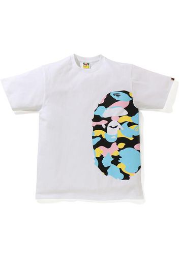 BAPE New Multi Camo Side Big Ape Head Tee White