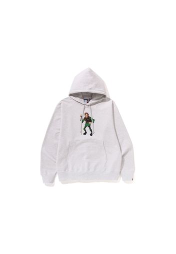 BAPE Ape Graphic Relaxed Fit Pullover Hoodie Grey