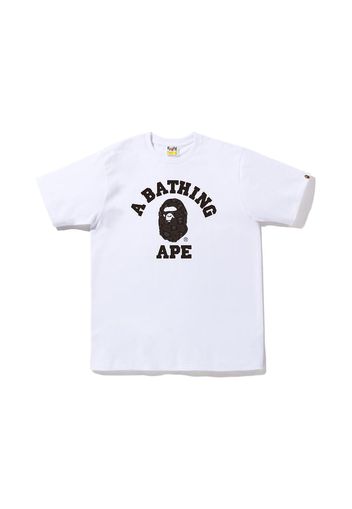 BAPE Distortion College Tee White Black