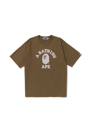 BAPE Pigment Dyed College Relaxed Fit Tee Beige