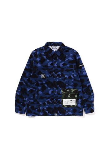 BAPE x Undefeated Color Camo Flannel Jacket Navy