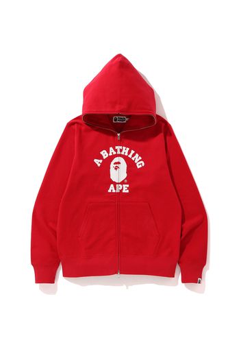 BAPE College Full Zip Hoodie Red