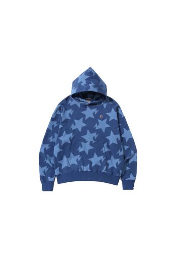 BAPE Sta Pattern Loose Fit Pullover Hoodie Indigo