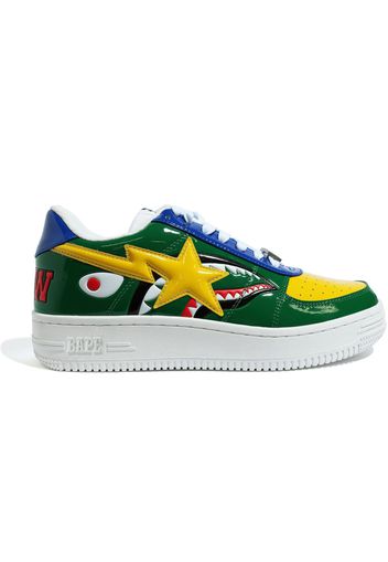 A Bathing Ape Bape Sta Low M2 20th Anniversary Patent Green Shark