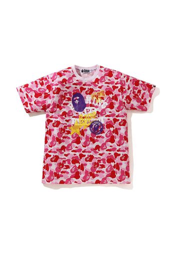 BAPE ABC Camo Multi Print Tee Pink