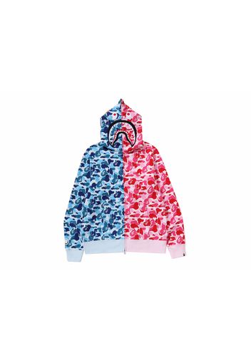 BAPE ABC Camo Crazy Shark Full Zip Hoodie Blue/Pink