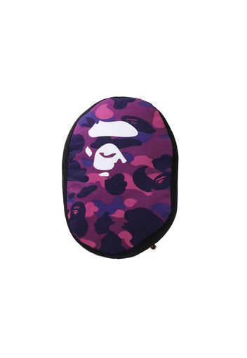 BAPE Color Camo Ape Head Cushion Purple