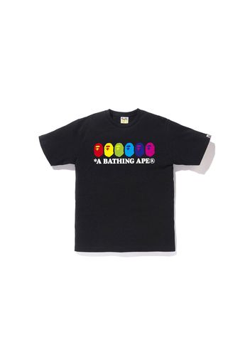 BAPE Color Ape Heads Tee Black