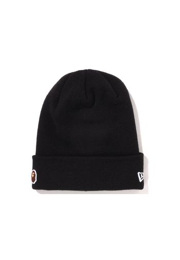 BAPE Ape Head One Point New Era Knit Beanie Black