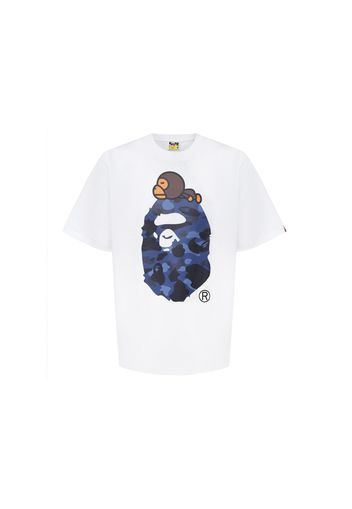 BAPE Color Camo Milo On Big Ape Relaxed Tee White/Blue