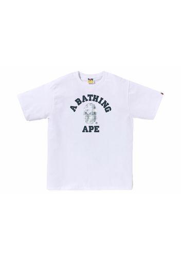 BAPE Bleach Check College Tee White