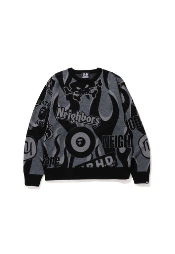 BAPE x Neighborhood Relaxed Fit Knit Sweater Black