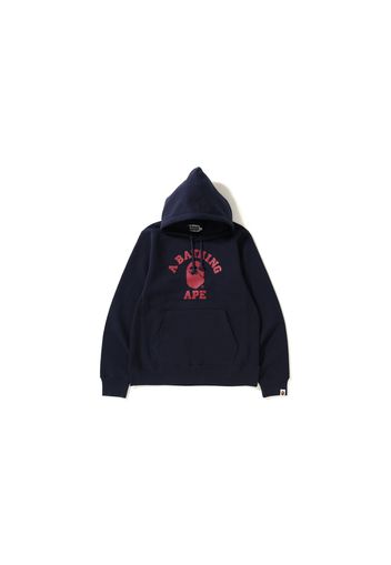 BAPE College Heavy Weight Pullover Hoodie Navy