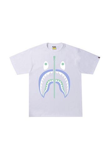 BAPE Text Code Camo Shark Tee White