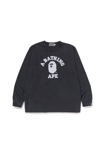 BAPE Overdye College Relaxed Fit L/S Tee Black