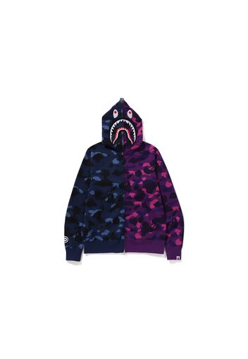 BAPE Color Camo Separate Shark FZ Hoodie Navy/Purple