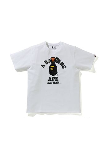 BAPE x DC Baby Milo Batman College Tee White