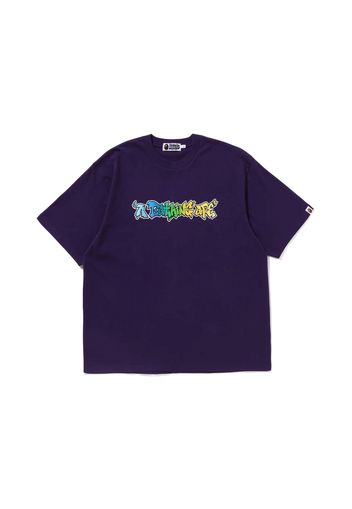 BAPE Graffiti A Bathing Ape Relaxed Fit Tee Purple