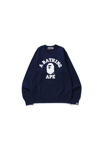 BAPE College Crewneck Navy