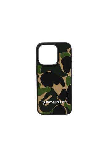 BAPE ABC Camo Cloth Fabric iPhone 15 Pro Case Green