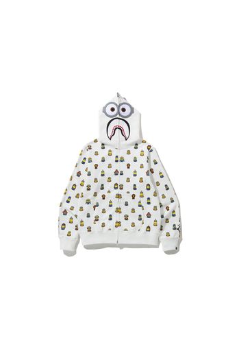 BAPE x Minions Shark Full Zip Hoodie White