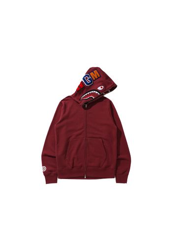 BAPE Double Side Shark Full Zip Hoodie (FW21) Burgundy