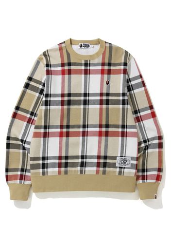 BAPE Check Crewneck Beige