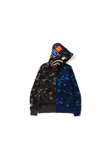 BAPE Color Camo 1/2 Shark Full Zip Hoodie Black/Navy