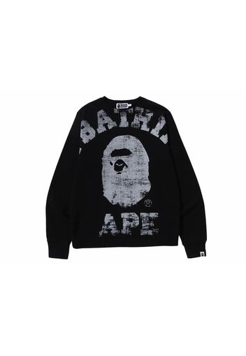 BAPE Big College Crewneck Black