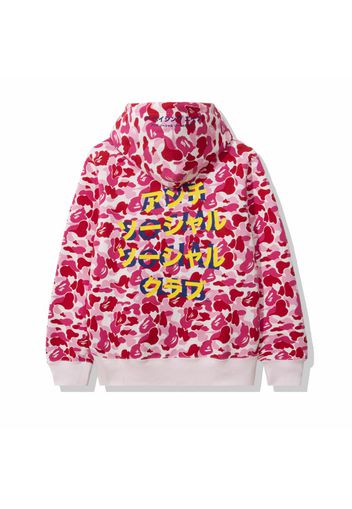 BAPE x Anti Social Social Club ABC Camo Pullover Hoodie Pink