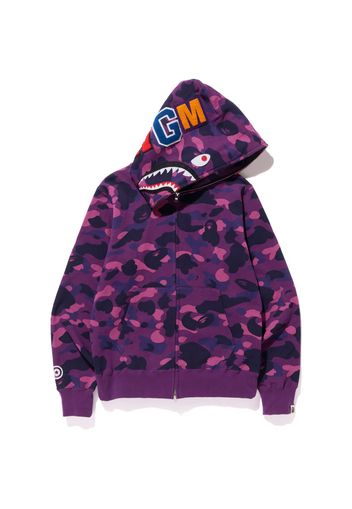 BAPE Color Camo Shark Full Zip  Hoodie Purple