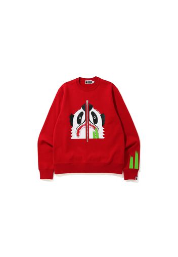 BAPE Panda Wide Crewneck Red