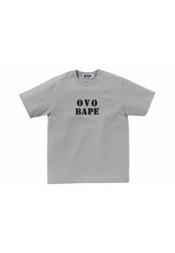 BAPE x OVO Stencil Logo Tee Grey