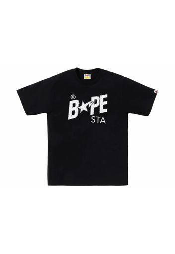 BAPE Crystal Stone Bape Sta Logo Tee Black