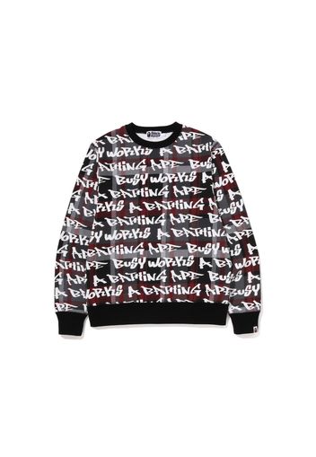 BAPE Graffiti Check Crewneck Black