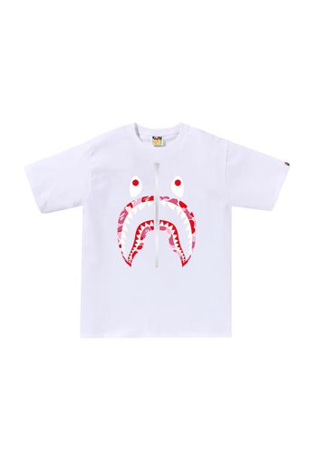 BAPE ABC Camo Shark Tee White/Pink/Silver