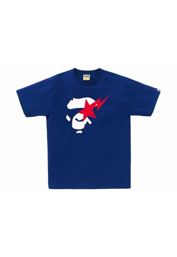 BAPE Ape Face Sta Tee Blue