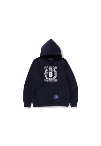 BAPE Japanese Motif Relaxed Fit Pullover Hoodie Navy