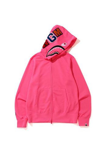 BAPE Neon Shark Full Zip Hoodie Pink