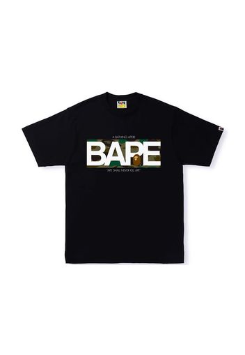 BAPE 1st Camo BAPE Logo Tee Black Green